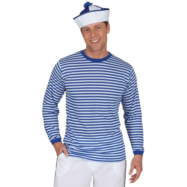 Ringel T-Shirt, gestreift, blau/weiss