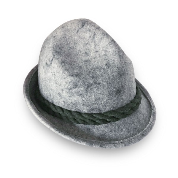 Trachtenhut grau, Kordel olivgrün