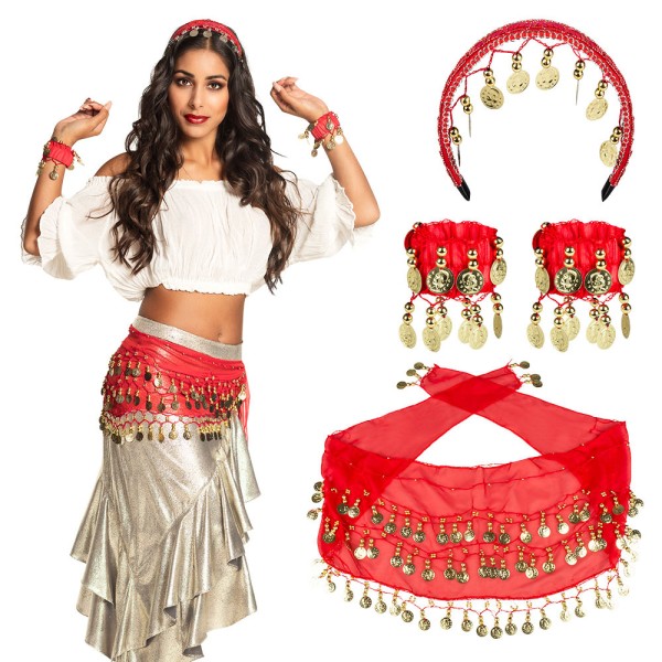 Orientalisches Bauchtanz-Set, 4-Teilig