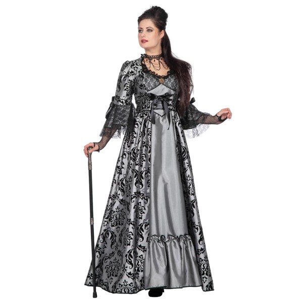 Damen Luxuskleid Marquise, grau/schwarz