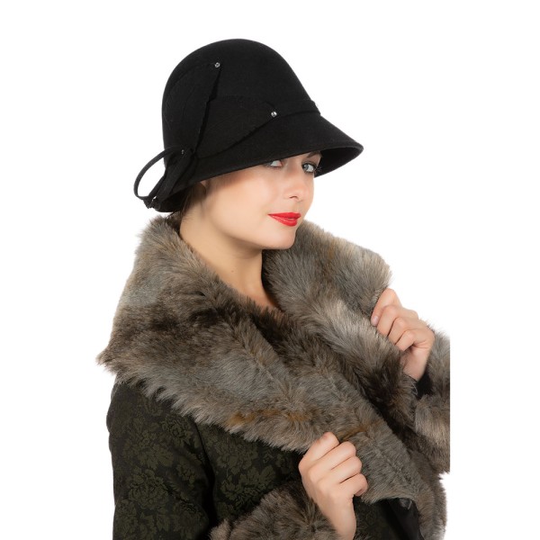 Damen 20er Jahre Hut, Wollfilz