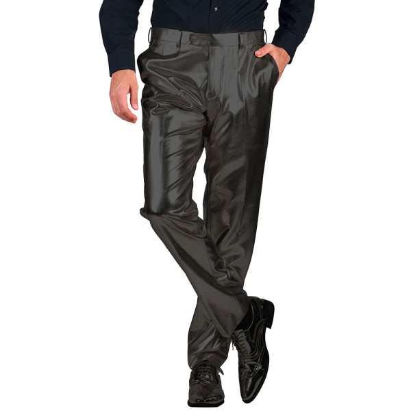 Herrenhose Metallic, glänzend, schwarz