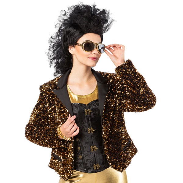 Damen Pailletten Jacke