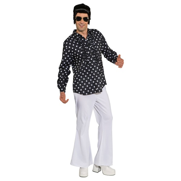 Rüschenhemd, gepunktet