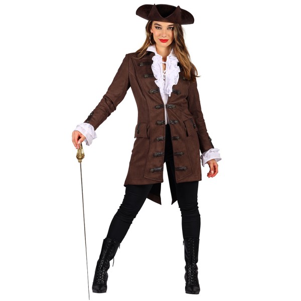 Piraten Jacke Mary Read, braun