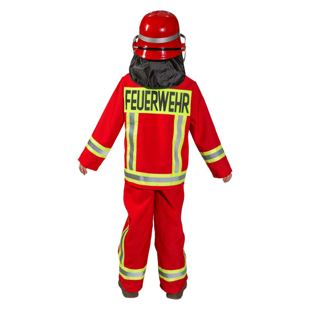 Feuerwehr Kostüm Kinder 8-teilig - Komplettset Mit Jacke, Helm & Feuerlöscher