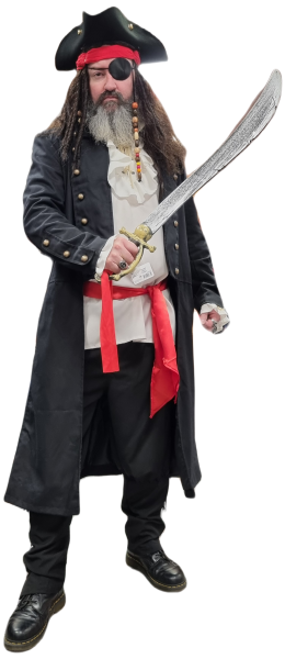 Pirat/Admiral Mantel, schwarz - Exklusiv