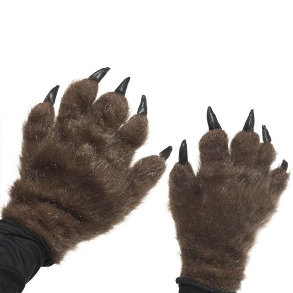 Haarige Monsterhände/Werwolf Tatzen, braun