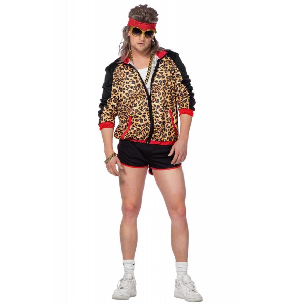 Herren 80's Trainings Anzug Leo Look, kurz, 2-Teilig