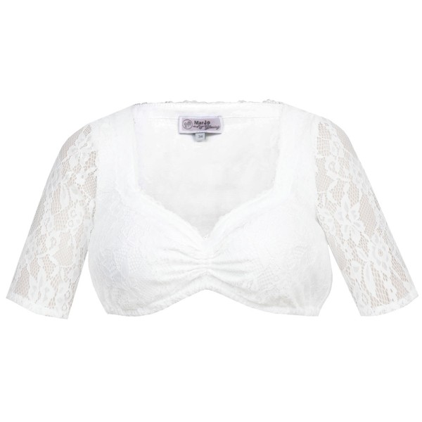 Dirndlbluse Gelina-Maurina, Halbarm, ecru