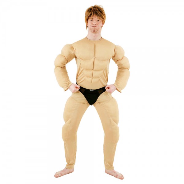 Muskelbody, ganz, hautfarbig