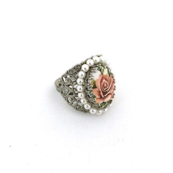 Trachten-Ring mit Perlen, antik