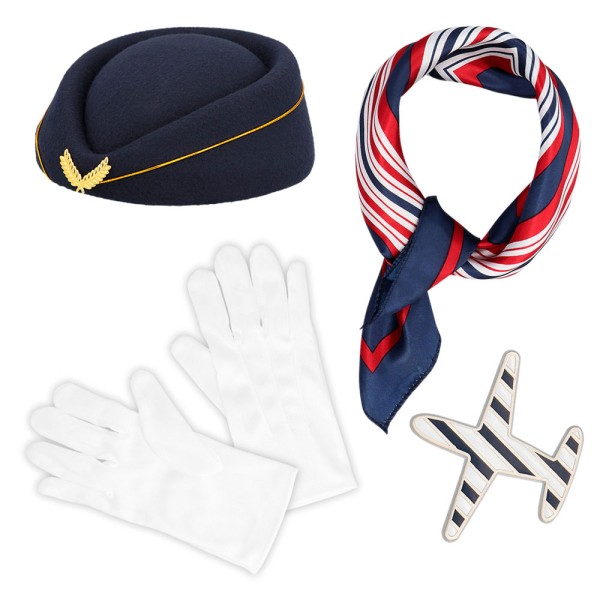 Stewardess Set, 4-Teilig