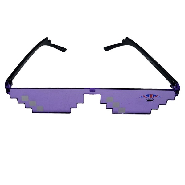 Thug Life Pixel Meme Sonnenbrille, lila