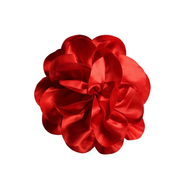 Ansteckblume, Satin, rot