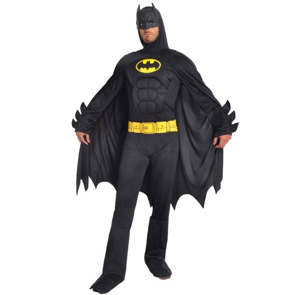Kostüm Batman mit Muskeln, Herren, schwarz