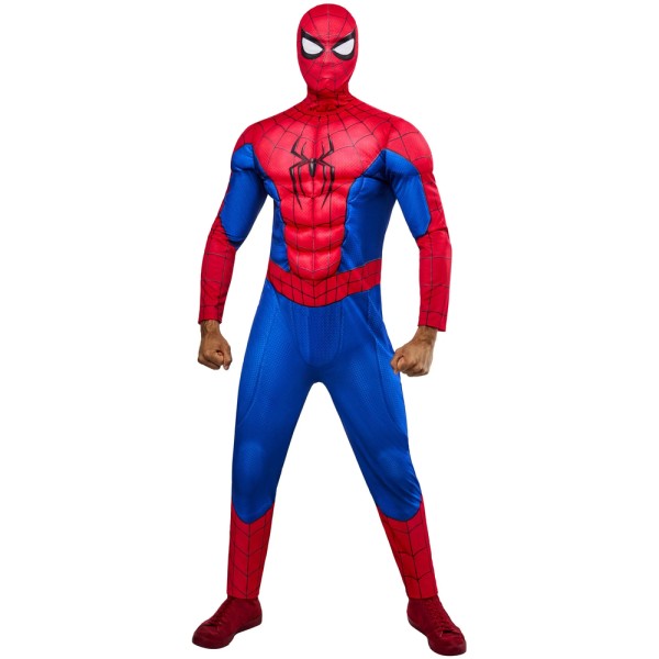 Spider Man Deluxe, Erwachsene Kostüm, rot/blau