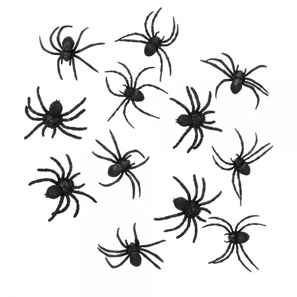 12 Deko Spinnen