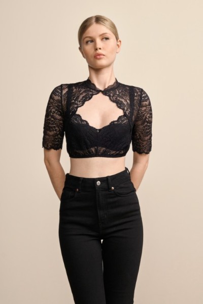 Dirndlbluse Sydney, schwarz