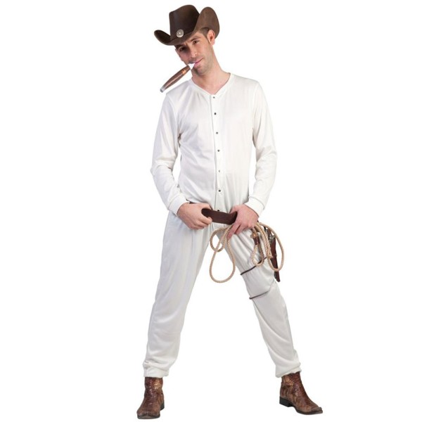 Herren Cowboy Unterwäsche/Jumpsuit, weiss