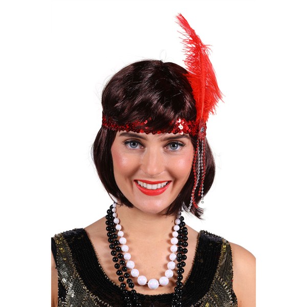 20's Paillettenstirnband mit Feder