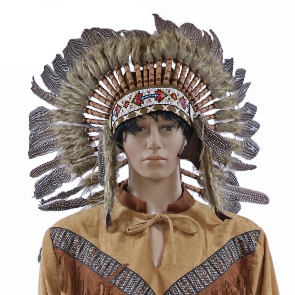 Indianer Feder-Kopfschmuck, gepunktet, gross