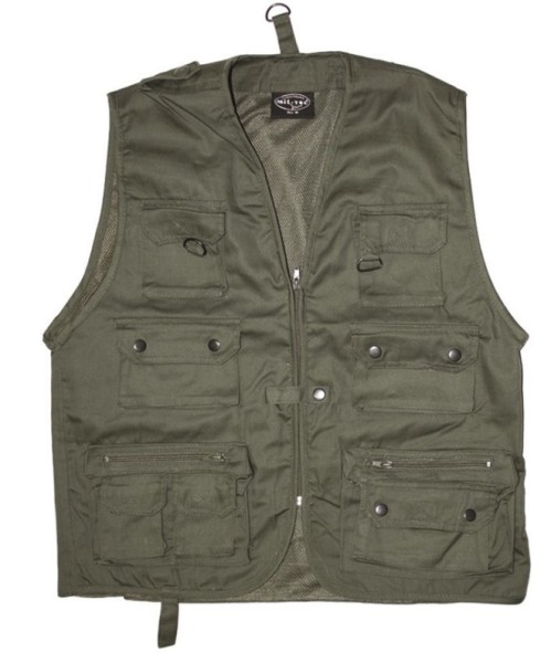 Jagd- und Anglerweste, oliv