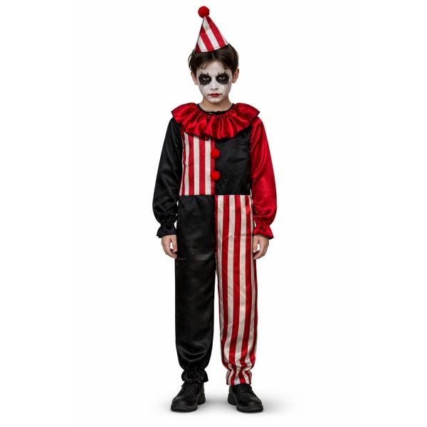 Kinder Halloween, Clown, schwarz/rot