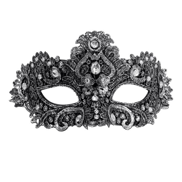 Venezianische Halbmaske mit Strasssteinen