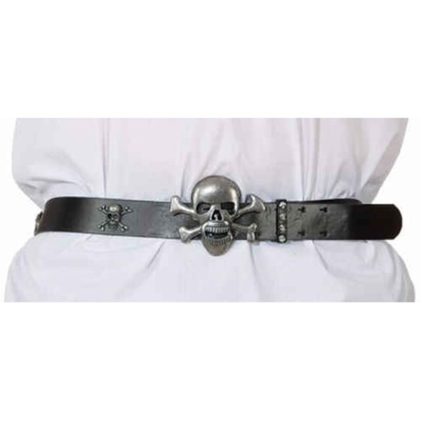 Gurt mit Totenkopf, schwarz
