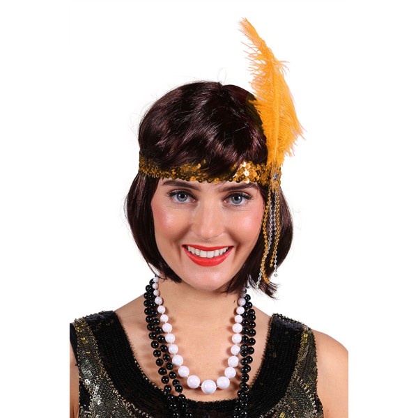 20's Paillettenstirnband mit Feder