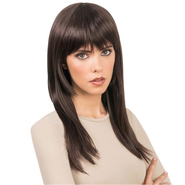 Damen Perücke Rihanna, lang mit Pony