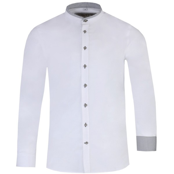 Herren Trachtenhemd Niedernberg, weiss/navy