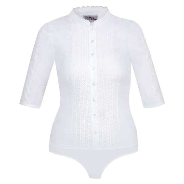 Trachten Body, Ines Felicitas, halbarm, weiss