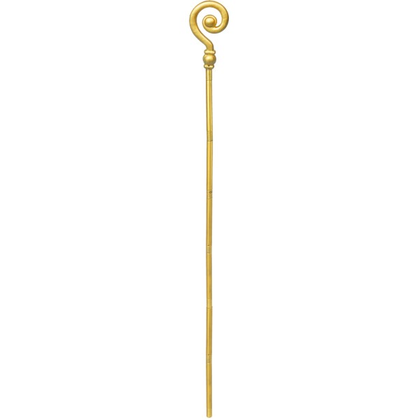 Samichlaus/Nikolaus Stab, 7-Teilig, Kunststoff, gold, ca. 190 cm