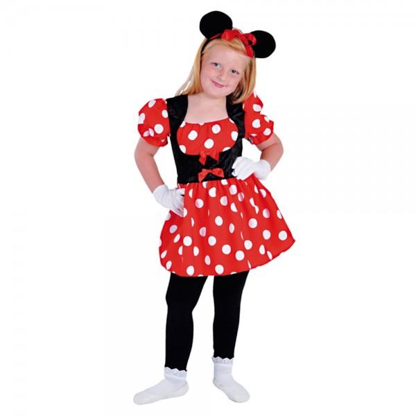Mädchen Kleid Minnie Maus, gepunktet