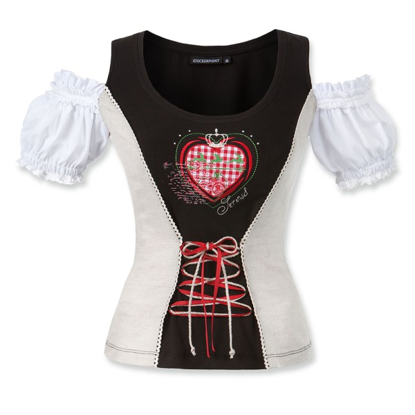 Damen Trachtenbluse Makah, mit Herz