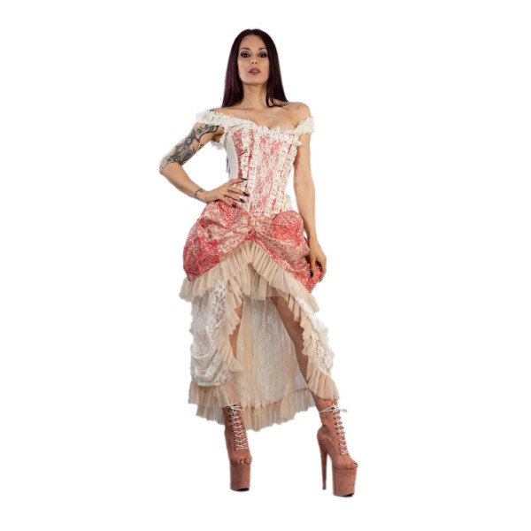 Damen Korsagenkleid Versailles Jacquard, Brokat