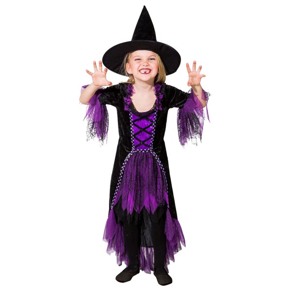 Mädchen Hexenkleid inkl. Hut