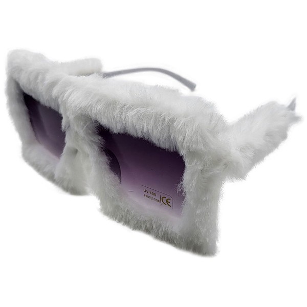 Brille Quadrat mit Fell