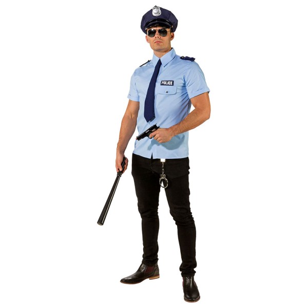 Herren Polizei Hemd mit Krawatte
