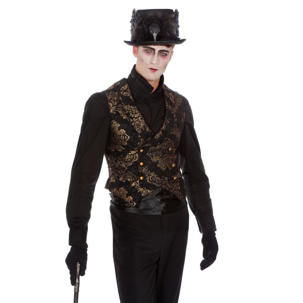 Herren Brokat Weste Gothic