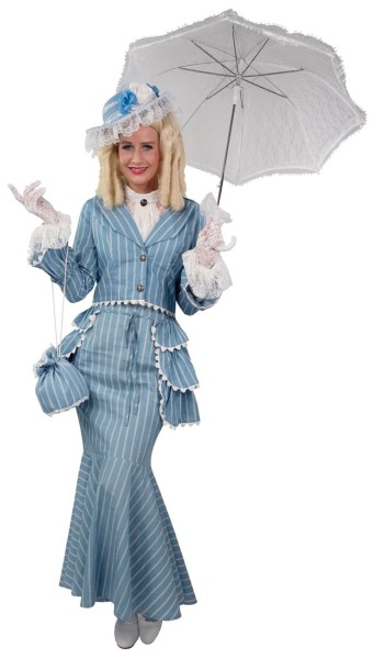 Damenkostüm Biedermeier, hellblau