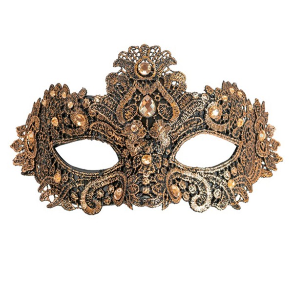 Venezianische Halbmaske mit Strasssteinen