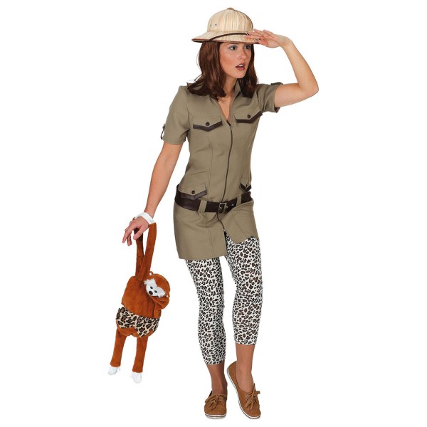 Damen Safari Kleid, khaki
