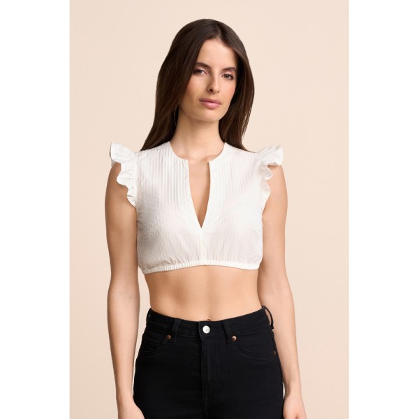 Dirndlbluse Madeline, Flügelarm, ecru