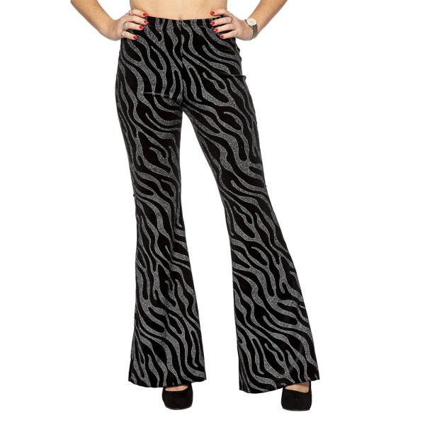Party-Glitzerhose Samt mit Wellenmuster