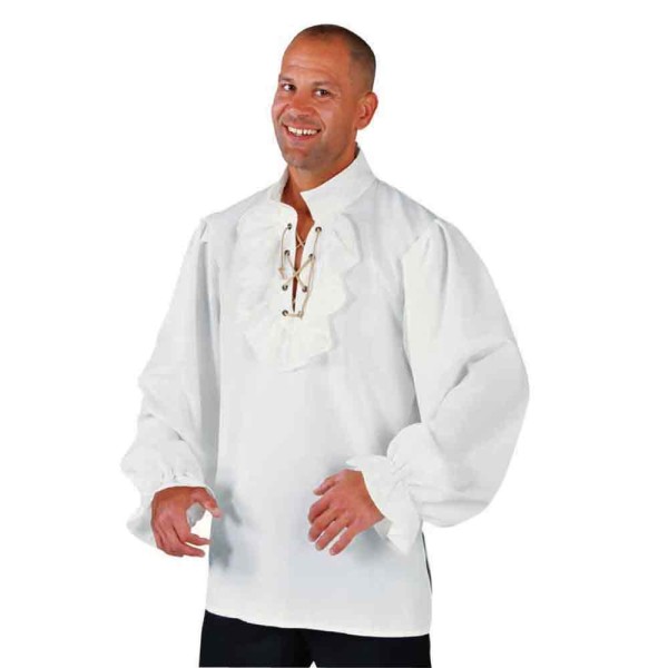 Herren Hemd Pirat mit Rüschen