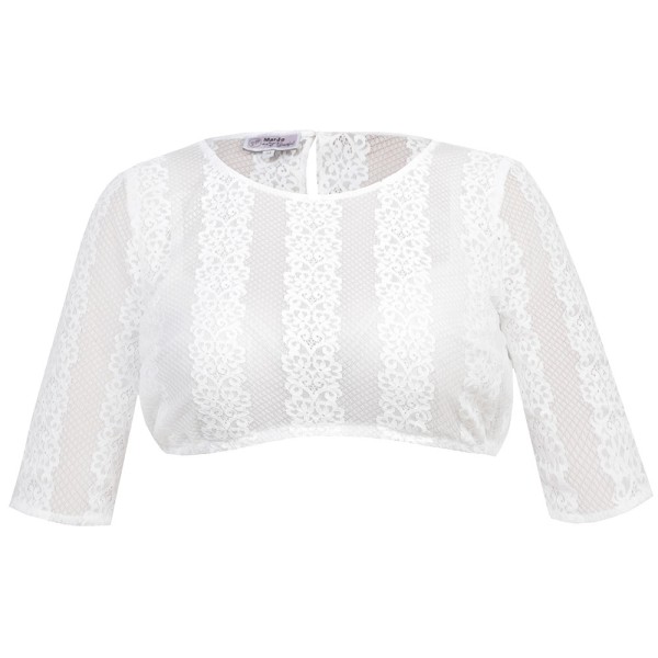 Dirndlbluse Giorgina-Dalida, Halbarm, weiss