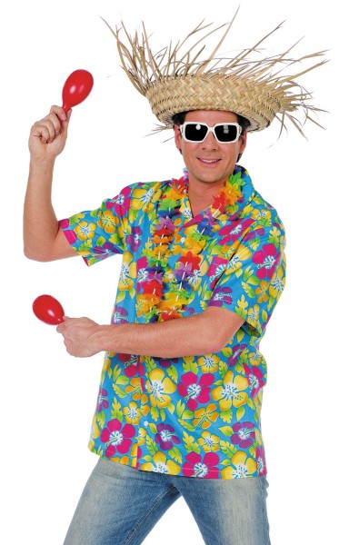 Hawaiihemd, Blumenmuster, bunt